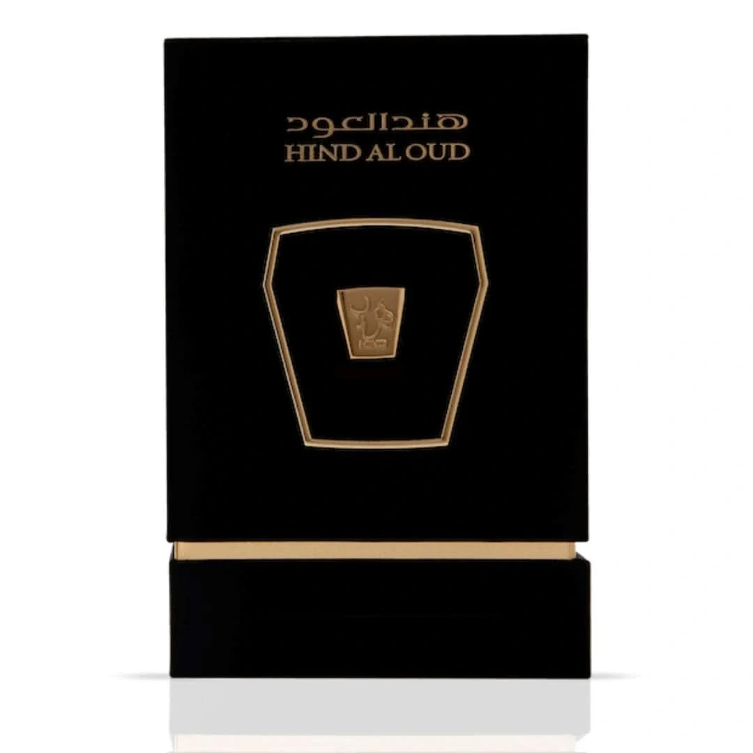 Hind Al Oud Devotion Parfum Eau de Parfum spray 50ml, elegant glass bottle with gold accents, showcasing luxurious fragrance.