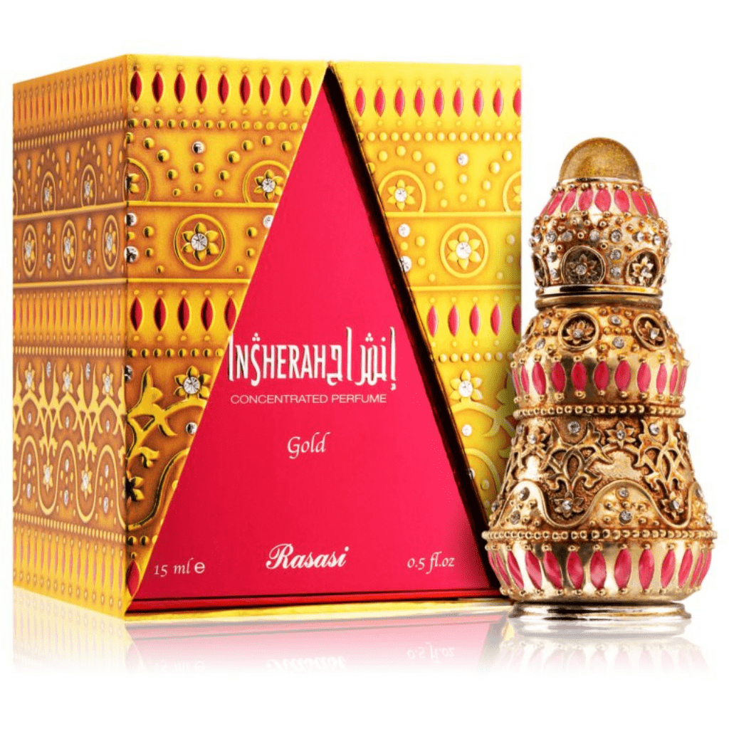 Insherah Gold Perfume Oil - 15 Ml (0.5 oz) by Rasasi - Intense oud