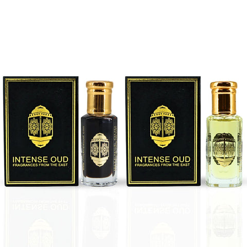 Aphrodisiac & Rouje Perfume Oils 12ML (0.40 OZ) With Black Gift Box By Intense Oud | A Vibrant Mix Of Fresh Florals, Fruity Sweetness & Creamy Vanilla. (Bundle) - Intense Oud