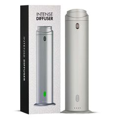 Intense Diffuser Silver – 120ml, Aromatherapy Diffuser with Remote, Covers 1000 Sq Ft, Adjustable Mist & Timer, Starter Kit for Home, Office & Hotel - Waterless