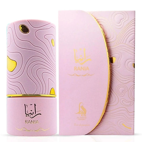 Al Absar Rania, Layla & Haya Eau de Parfum spray bundle with three 100ml bottles, elegant perfume bottles with caps.