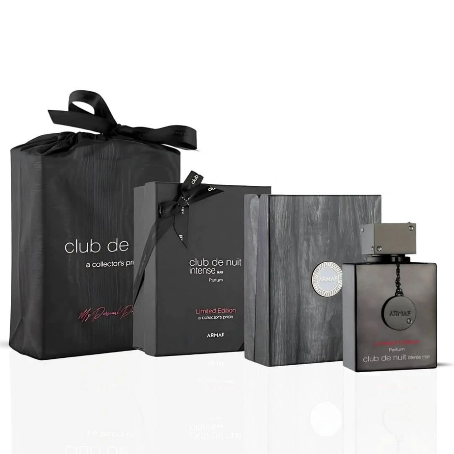 Armaf Club De Nuit Intense Man Limited Edition 105ml EDP parfum gift box with bottle and packaging visible.