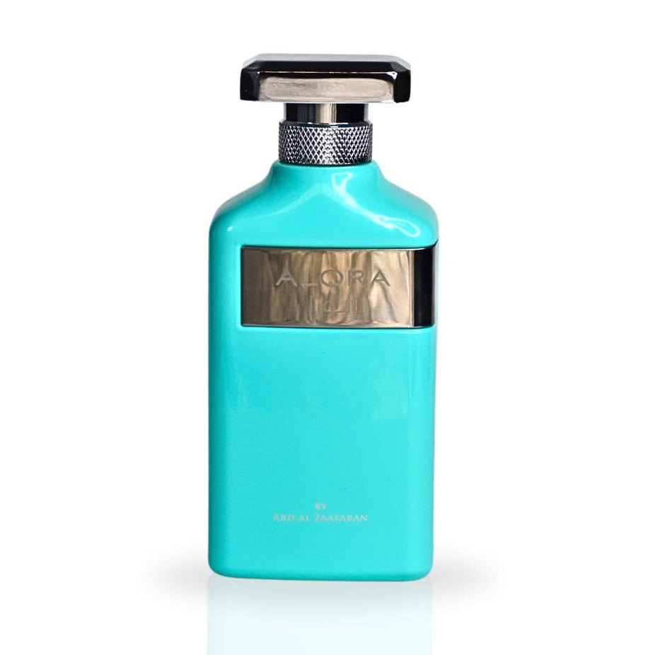 Alora EDP spray by Ard Al Zaafaran, 100ML, featuring a luxurious floral fragrance bottle with elegant design.