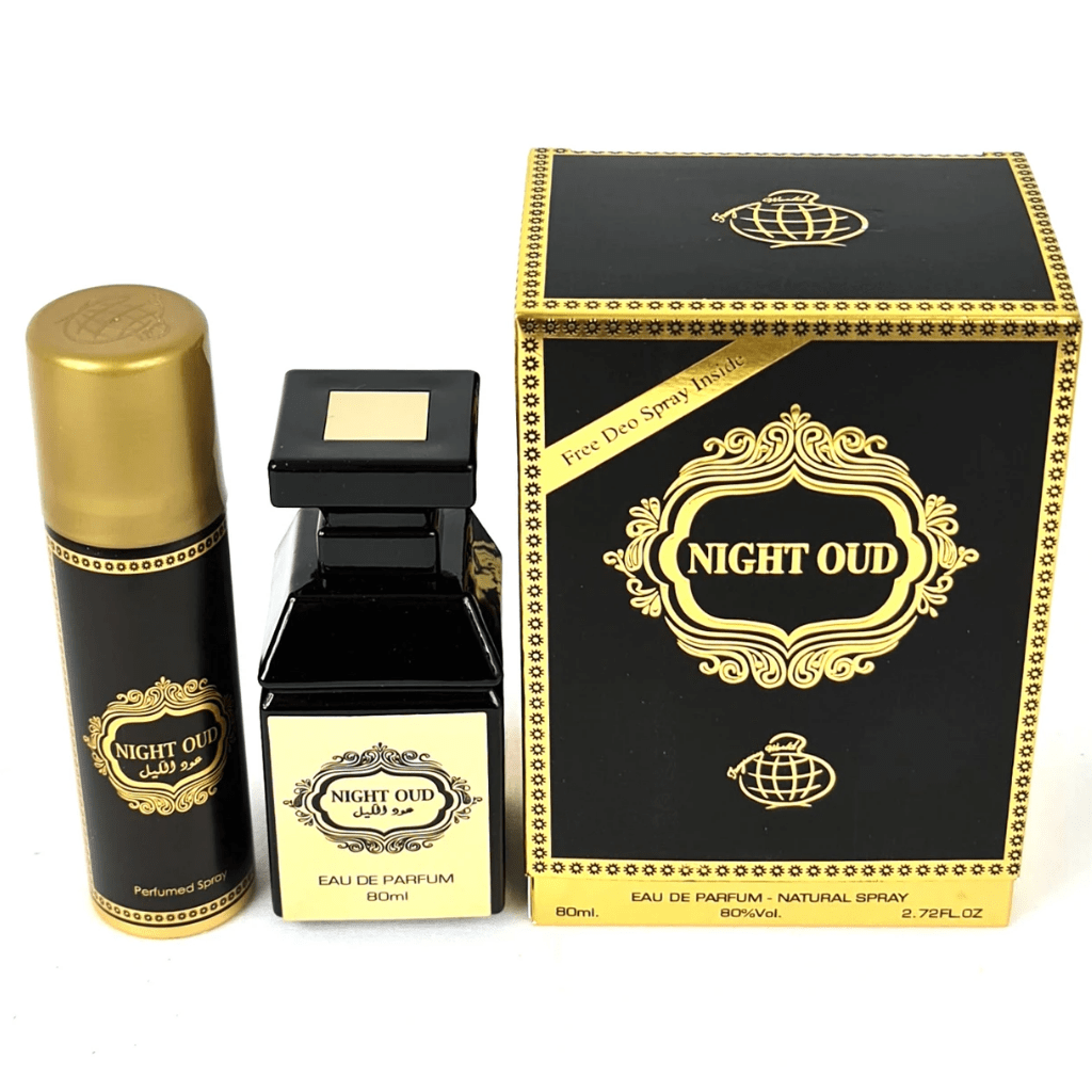Night Oud for Men EDP - 100ML (3.4oz) with Deo by Fragrance World - Intense oud