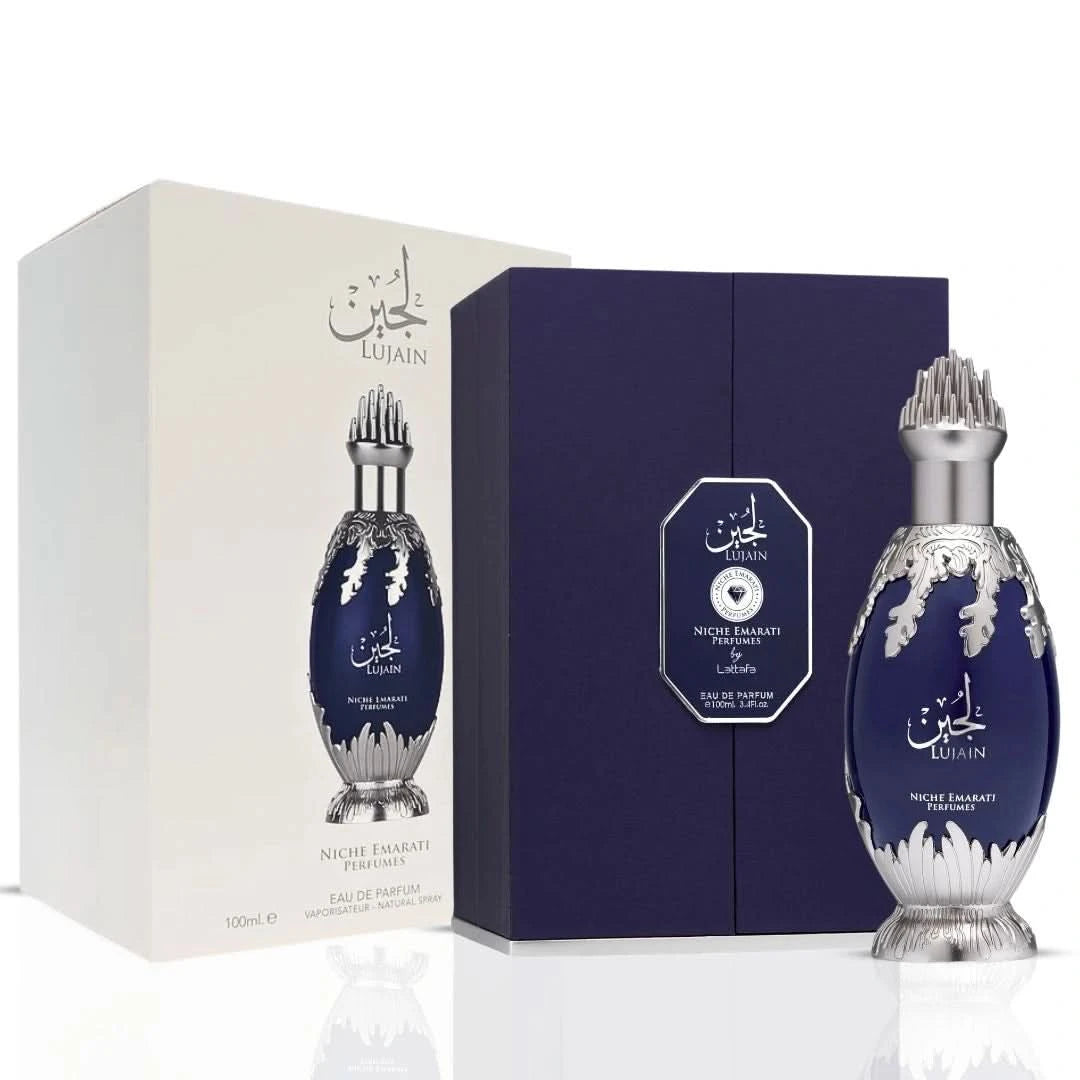 Niche Emarati Lujain Eau de Parfum Spray 100ml (3.4 oz) by Lattafa - Intense Oud