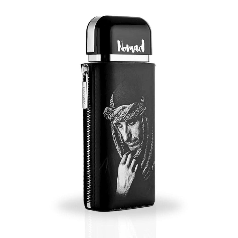 Armaf Nomad The Wanderer Pour Homme EDP spray 100ML, masculine fragrance bottle with sleek design and luxurious branding.