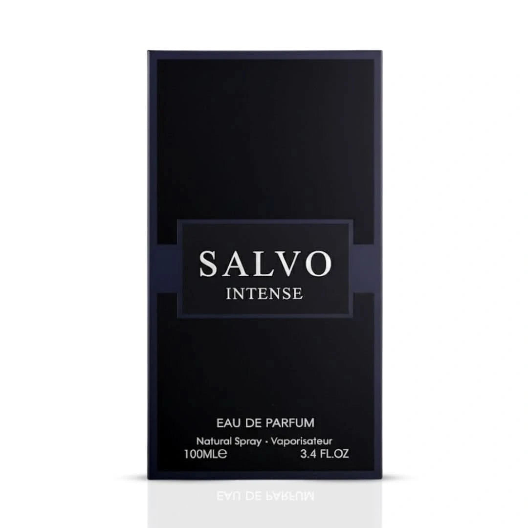 Maison Alhambra Salvo Intense Eau de Parfum spray 100ml, sleek bottle with elegant design, showcasing the luxury fragrance.