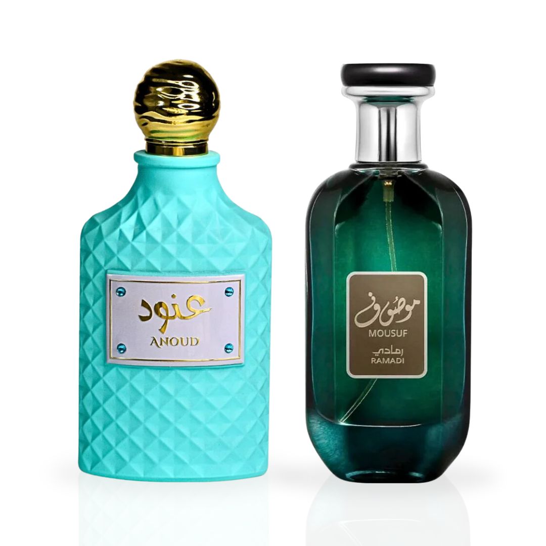 Anoud & Mousuf Ramadi - EDP Sprays 100ML (3.4 OZ) By Ard Al Zaafaran | Long Lasting, Refreshing & Exotic Fragrances. (BUNDLE) - Intense Oud