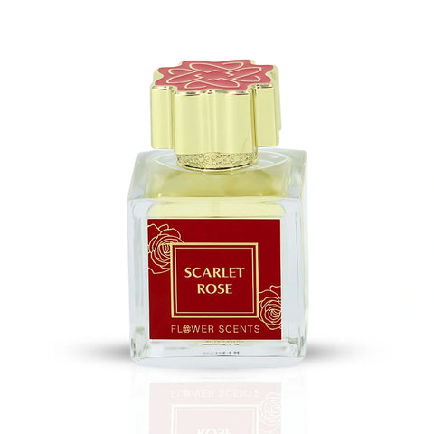 Scarlet Rose Eau de Parfum Spray 65ml (2.2 oz) by Flower Scents | Opulent Rose, Creamy Woods & Golden Amber Warmth - Intense Oud