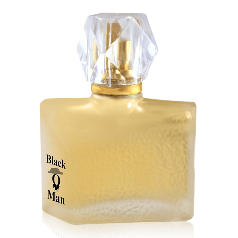 Black O Man Eau De Parfum by Nabeel, 75 ML bottle, featuring sleek black packaging and elegant fragrance design.