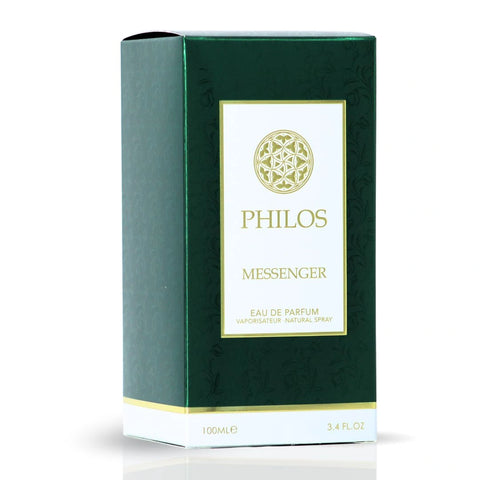 Philos Messenger Eau de Parfum Spray 100ml (3.4 oz) by Maison Alhambra | Citrus Sparks, Floral Grace, Amber Embrace - Intense Oud
