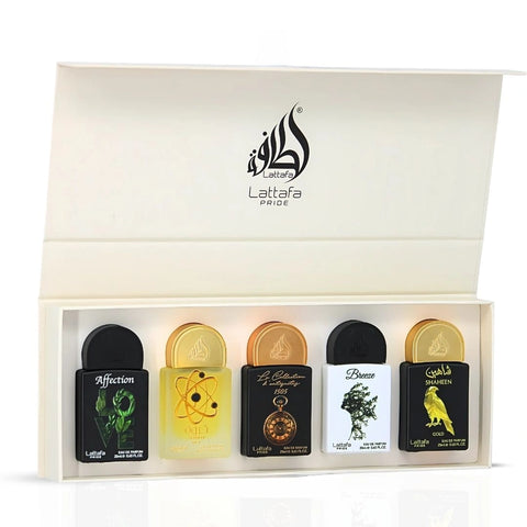 Lattafa Pride Eau de Parfum Gift Set Collection No.1 (5 x 20ml) | Five Scents, One Statement of Luxury (Gift Set) - Intense Oud