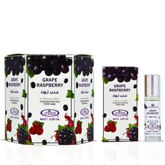 Grape Raspberry Perfume Oil CPO 6ML (0.2 OZ) By Al Rehab | Fruity, Floral, Sweet, Vibrant Fragrance. (BOX OF 6) - Intense Oud