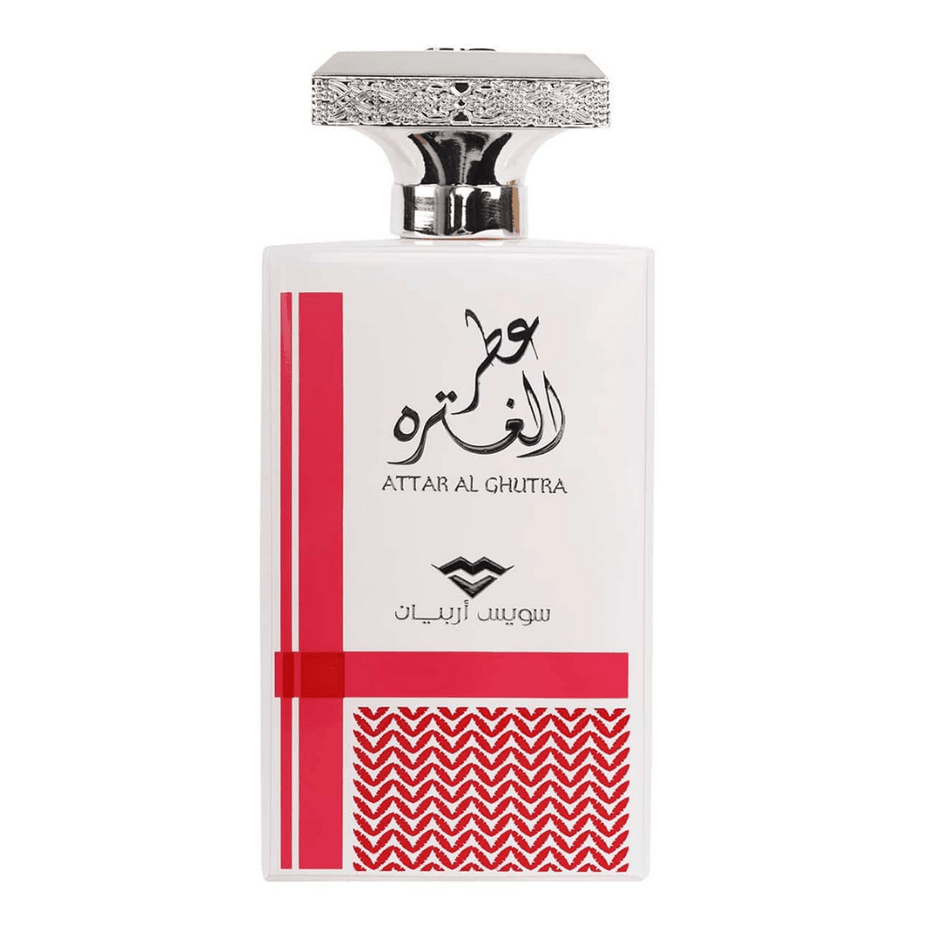 Swiss Arabian Attar Al Ghutra Men EDP bottle, 100ml, with elegant packaging and fragrance details visible in the image.