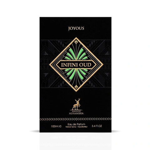 Infini Oud Joyous Eau de Parfum Spray 100ml (3.4 oz) by Maison Alhambra | Oud Unleashed – A Spicy, Sweet Rebellion - Intense Oud