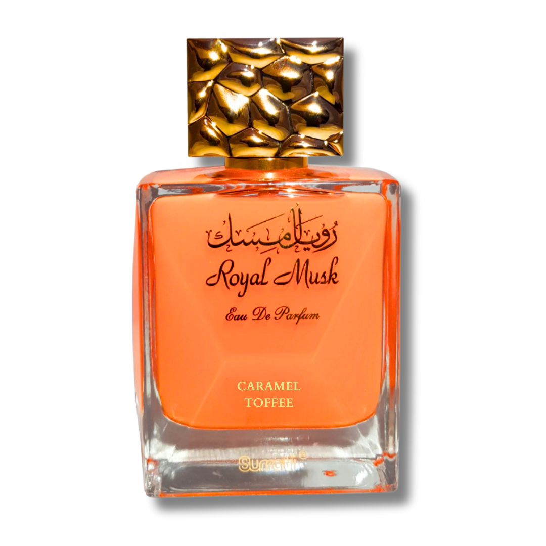Royal Musk Caramel Toffee EDP 100ML (3.4 OZ) By SURRATI (VELVET POUCH) | Exotic Fragrances For Men & Women. - Intense Oud
