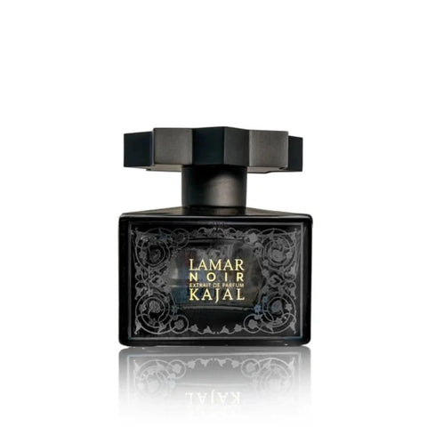 Lamar Noir Extrait de Parfum Spray by Kajal, 100ml EDP bottle with sleek black packaging and elegant design.