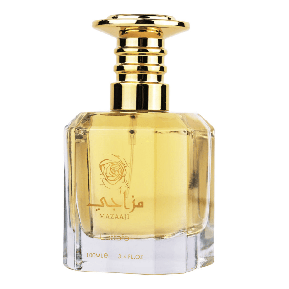 Lattafa Mazaaji for Women Eau De Parfum 100ML bottle with elegant packaging and floral design