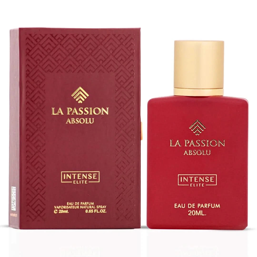 Bundle of Intense Oud La Passion Absolu Women Eau de Parfum spray and Pink Blush Shams Al Emarat Khususi EDP spray, featuring floral fragrances.