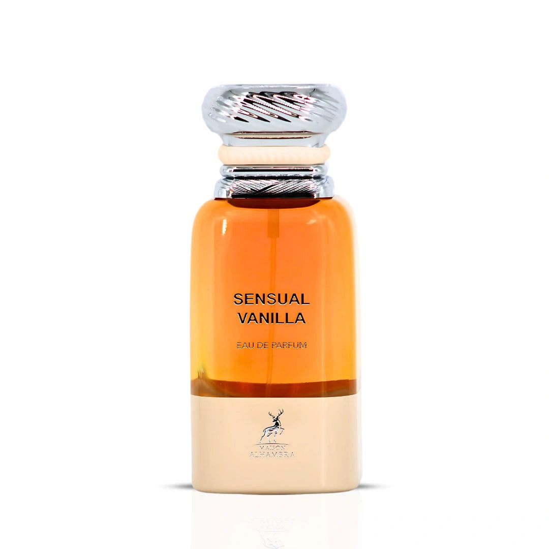 Sensual Vanilla Eau de Parfum Spray 80ml (2.7 oz) by Maison Alhambra | A Creamy Blend of Almond, Vanilla & Woods - Intense Oud