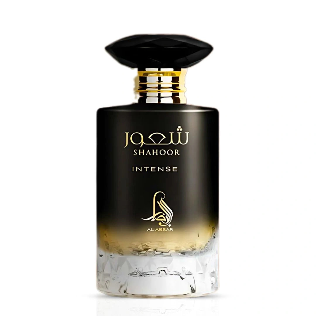 Shahoor Intense Eau de Parfum Spray 100ml (3.4 oz) by Al Absar | Bold Warmth with a Sweet Masculine Edge - Intense Oud