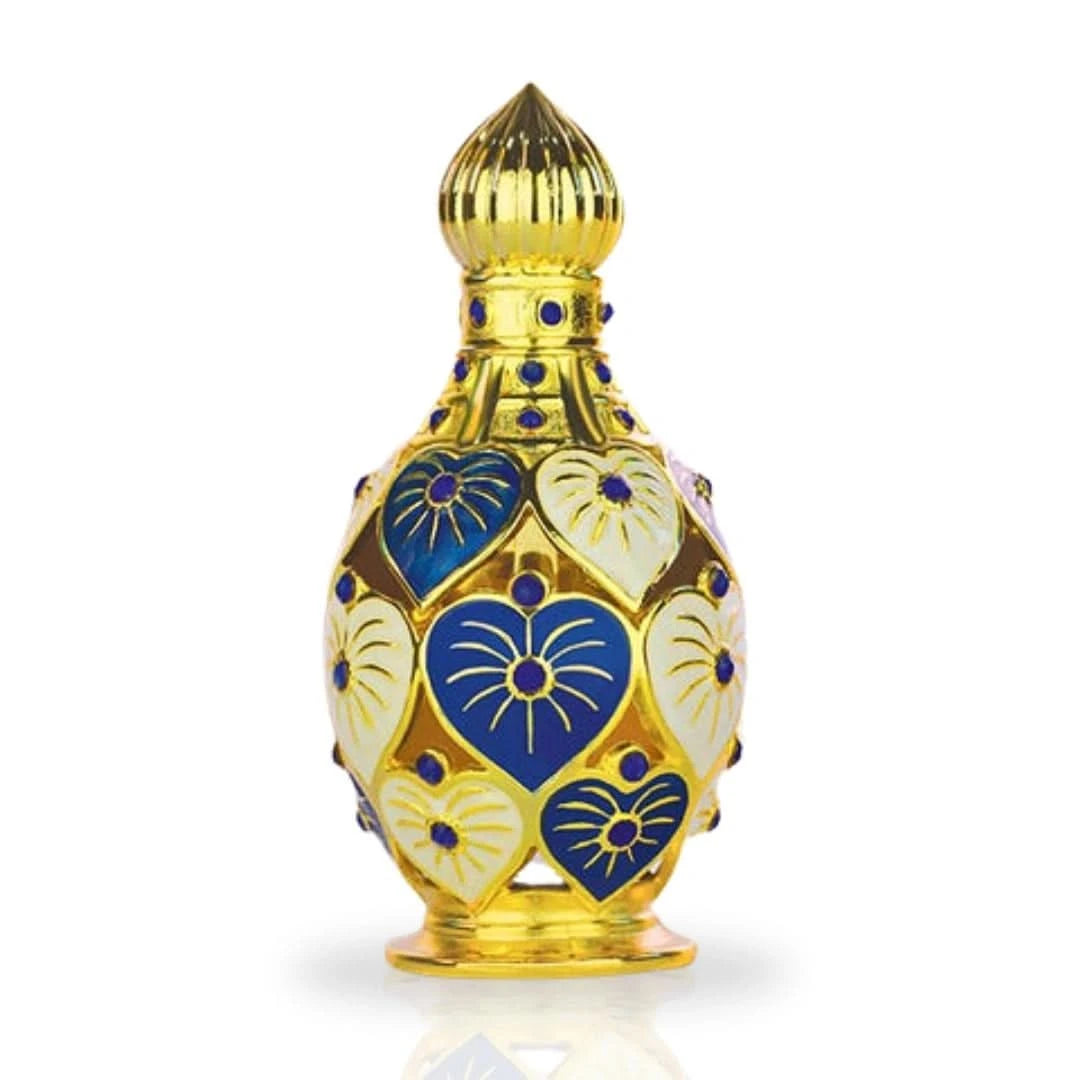 Hamidi Jawahir Perfume Oil CPO 12ml in velvet pouch, concentrated perfume oil with elegant packaging and branding.