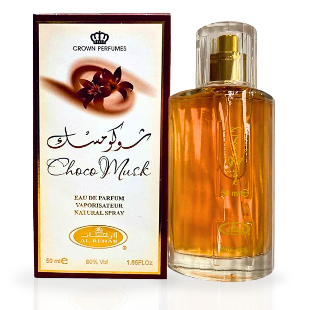 Choco Musk EDP Spray 50ML by Al Rehab | Indulge in the irresistible blend of musk and chocolate. (PACK OF 3) - Intense Oud