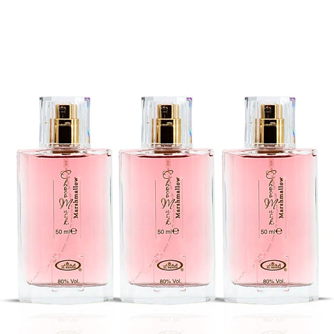 Choco Musk Marshmallow Eau De Parfum Spray 50ml (1.65 oz) by Al Rehab (Pack of 3) - Intense Oud