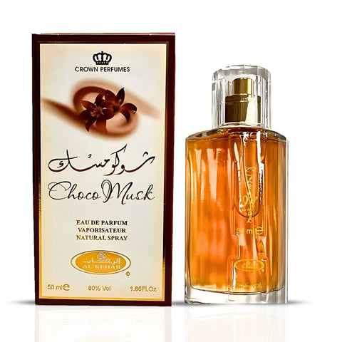 Bariq Eau de Parfum Spray 100ml (3.4 oz) by Azha & Choco Musk 50ml (1.7 oz) by Al Rehab | Bright, Juicy Notes Melt into Rich, Chocolatey Warmth for a Blissful Duo (Bundle) - Intense Oud