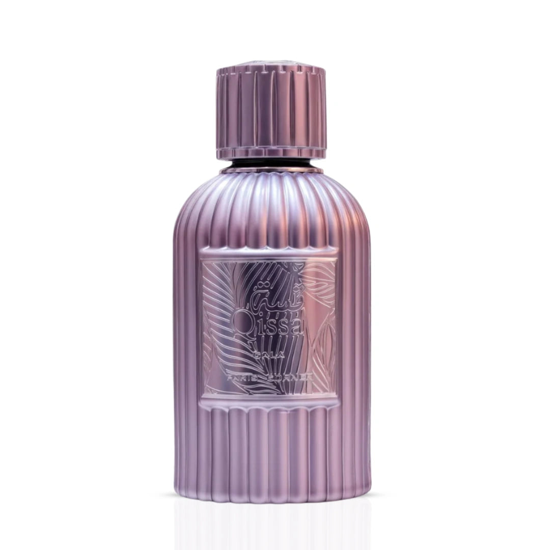 Paris Corner Qissa Gala Eau de Parfum spray 100ml bottle with elegant packaging and floral design.