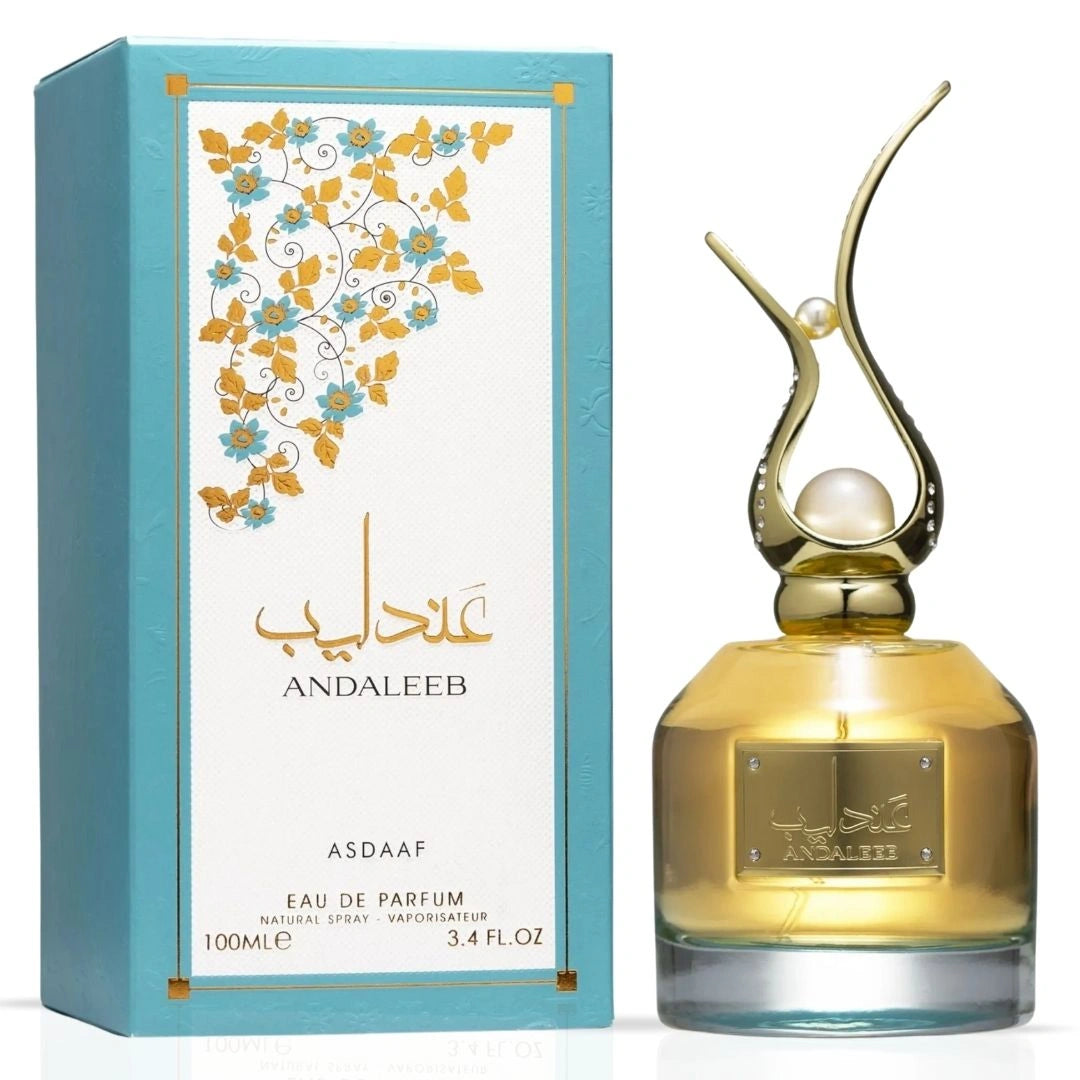 Andaleeb & Andaleeb Flora Eau de Parfum Sprays 100ml by Asdaaf | A Duo of Timeless Floral Sophistication (Bundle) - Intense Oud