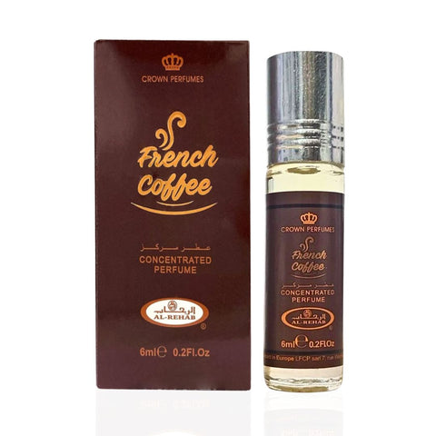 French Coffee Perfume Oil 6ML (0.2OZ) By Al Rehab | Sweet, Creamy, Spicy, Gourmand. (BOX OF 6) - Intense Oud