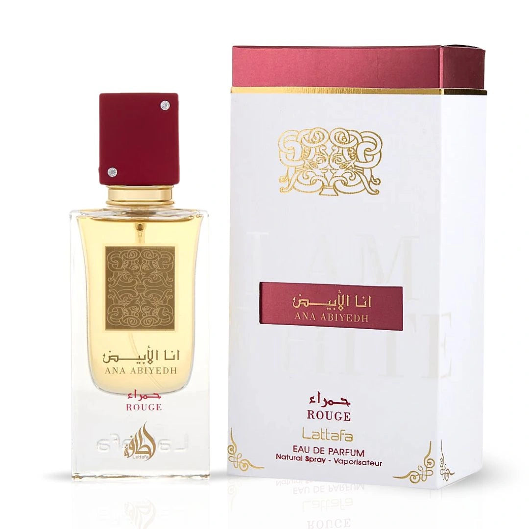 Ana Abiyedh Rogue Eau de Parfum Spray 60ml (2.0 oz) & All Over Spray 150ml (5.07 oz) by Lattafa | Fruity, Floral & Gourmand (Bundle) - Intense Oud