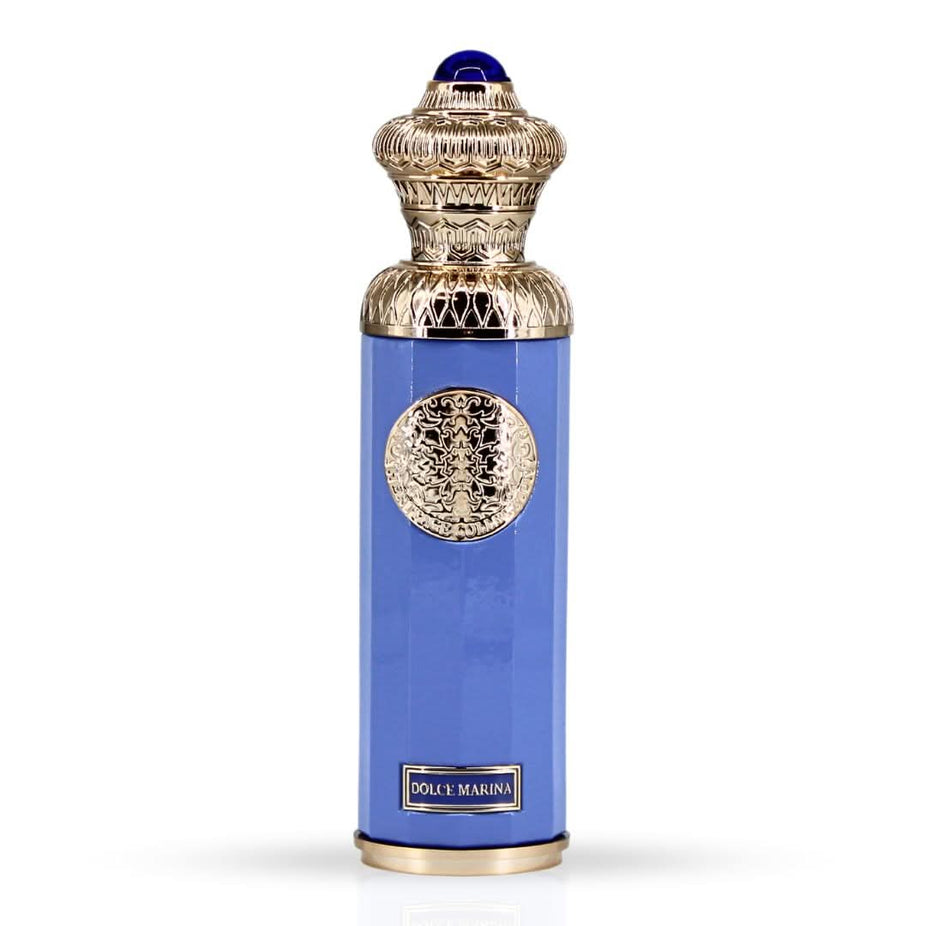 Dolce Marina Eau de Parfum Spray by Surrati, 140ml bottle, elegant design with floral and oceanic scent notes visible.