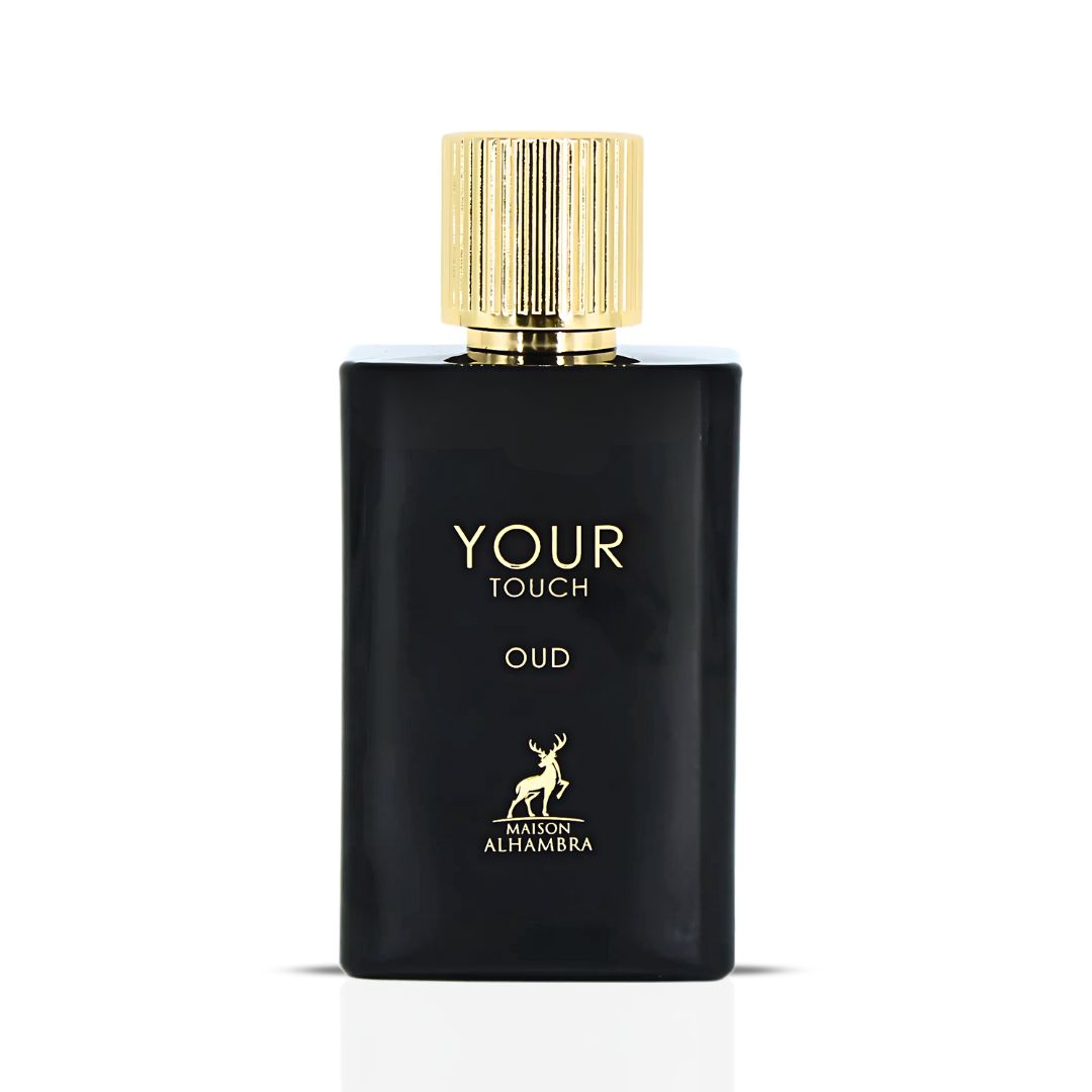 Your Touch Oud Eau De Parfum Spray 100ML (3.4 OZ) by Maison Alhambra | A Rich Blend of Honey, Oud & Smoky Tobaco with a Woody Finish. - Intense Oud