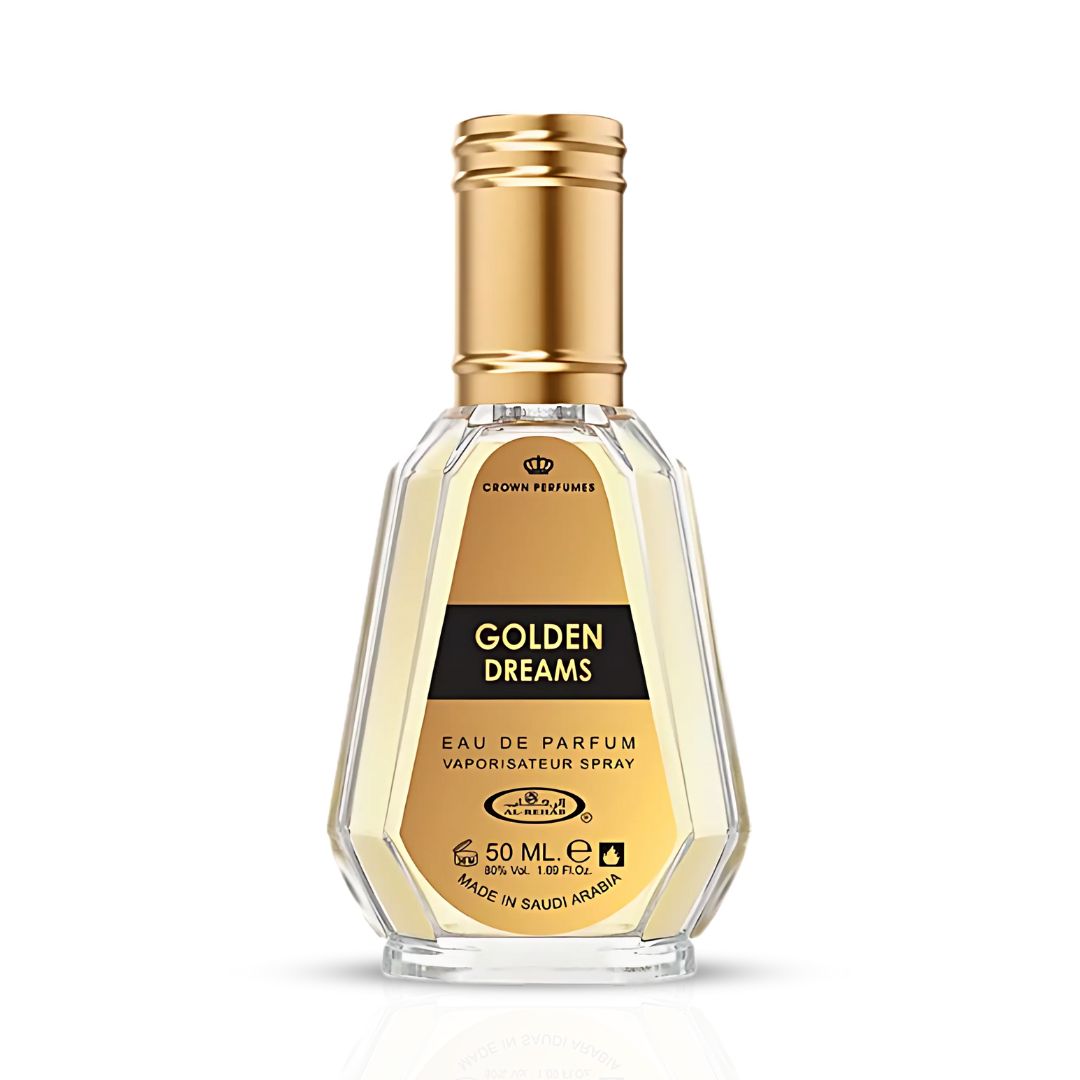 Golden Dreams Eau De Parfum Spray 50ML (1.7 OZ) By Al Rehab | A Bold Fusion of Spice, Sweetness & Warmth. - Intense Oud