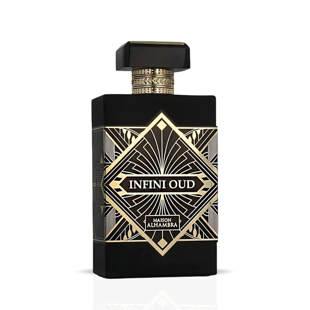 Infini Oud Eau de Parfum Spray 100ml (3.4 oz) by Maison Alhambra | The Alchemy of Power & Refinement - Intense Oud