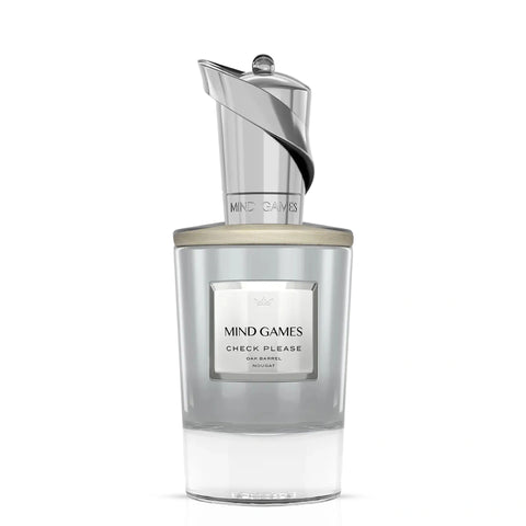 Mind Games Check Please Extrait de Parfum 100ml EDP bottle with sleek black packaging and elegant design.