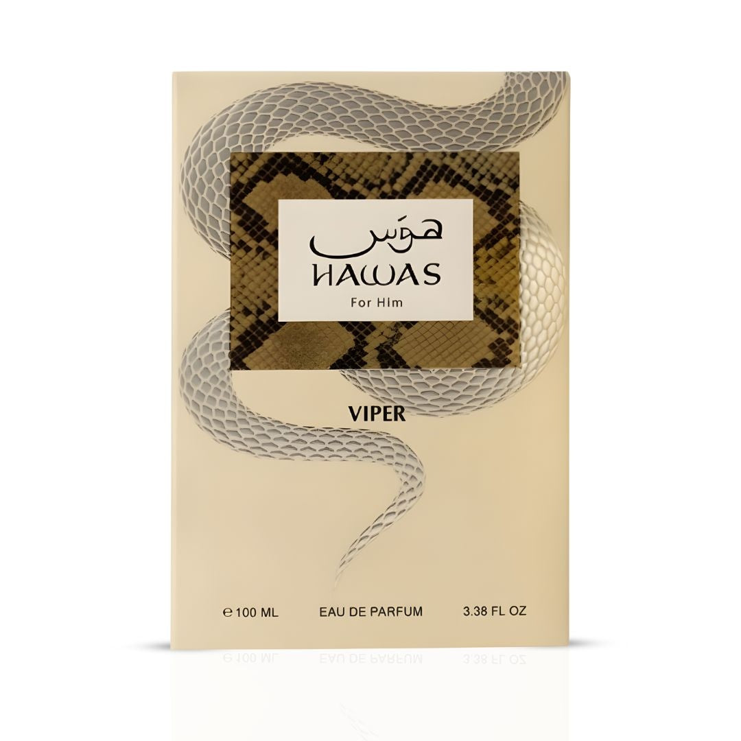 Hawas Viper Eau de Parfum Spray 100ml (3.4 oz) by Rasasi - Intense Oud
