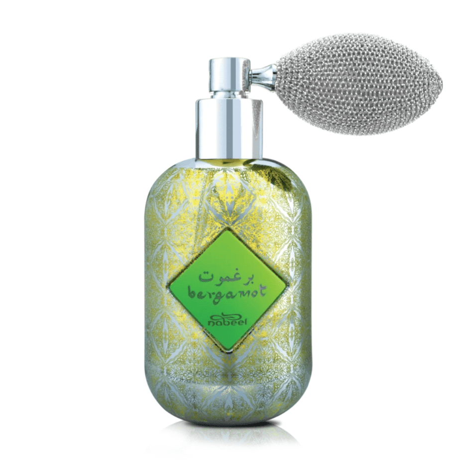 Nabeel Bergamot Eau De Parfum 100ML bottle with elegant packaging and fragrance sprayer visible in the image.