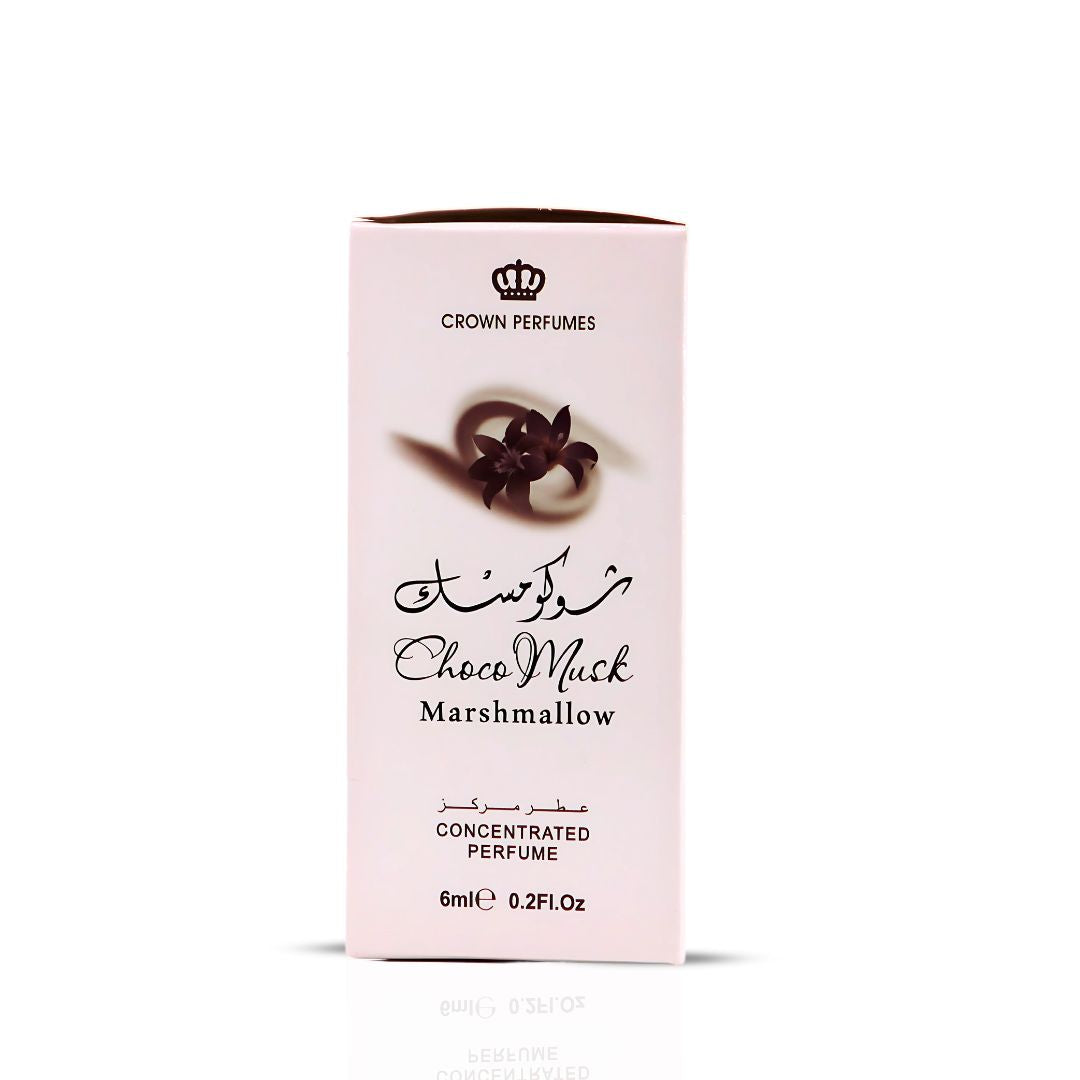 Choco Musk Marshmallow Perfume Oil CPO 6ML (0.2 OZ) by Al Rehab | Strawberry Stuffed Marshmallows, Dusted with Cocoa Kisses (Pack of 3) - Intense Oud