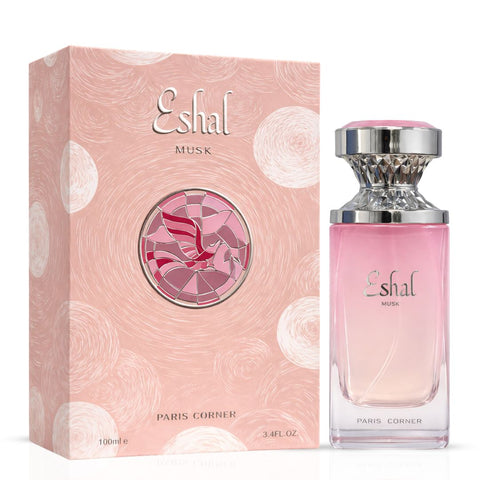 Eshal Musk & Eshal Vanilla Eau de Parfum Sprays 100ml (3.4 oz) by Paris Corner (Bundle)