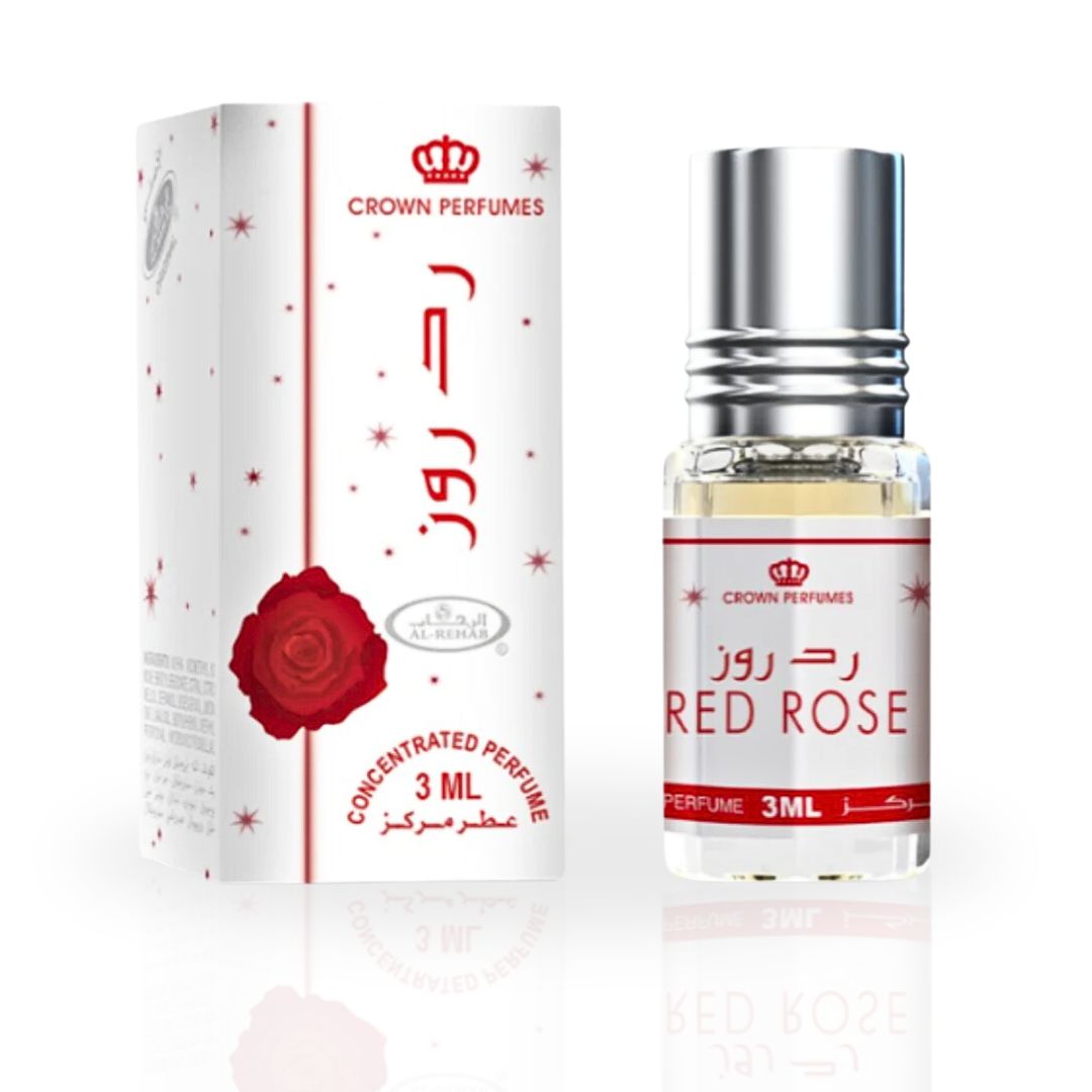 Red Rose 3ml Perfume Oil by Al Rehab (PACK OF 3) - Intense Oud