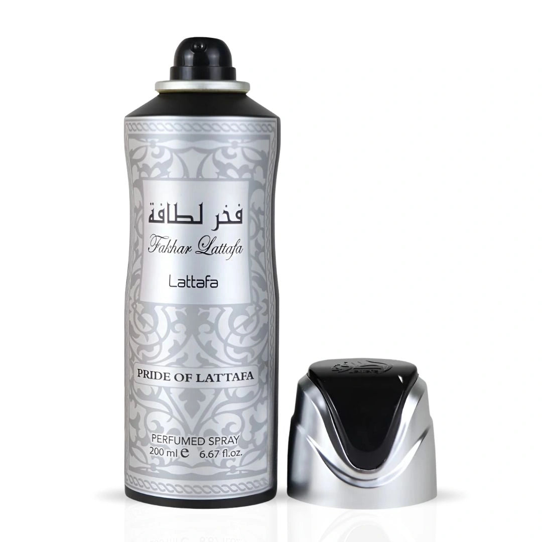 Fakhar Men Deodorant Spray 200ML (6.67 OZ) by Lattafa | Bold, Refreshing, Exquisite Scent - Intense Oud