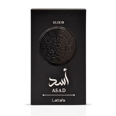 Asad Elixir Eau De Parfum Spray 100ml (3.4 oz) by Lattafa - Intense Oud