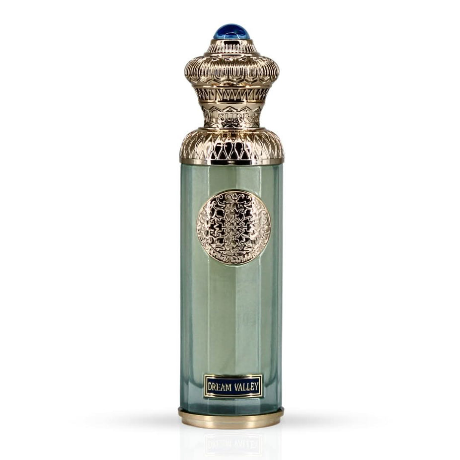 Surrati Dream Valley Eau de Parfum spray bottle with elegant packaging, 140ml (4.7 oz) fragrance for women.