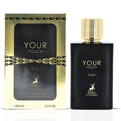 Your Touch Oud & Your Touch Intense Eau De Parfum Sprays 100ML (3.4 OZ) by Maison Alhambra | A Rich, Bold Duo with Oud, Honey & Spice. (Bundle) - Intense Oud
