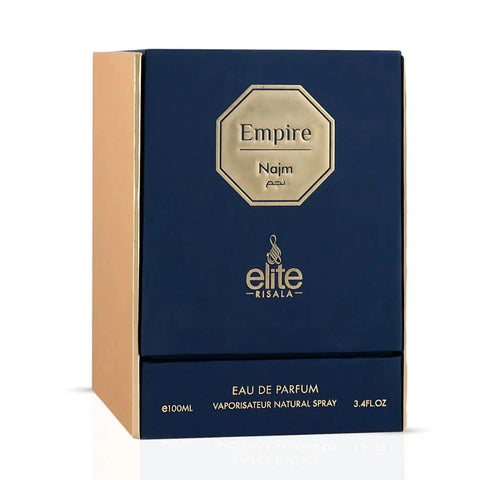 Elite Risala Empire Najm Eau de Parfum 100ml spray bottle with elegant packaging and sleek design.