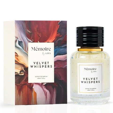 AZHA Baklava & Velvet Whispers perfume bundle with two 100ml spray bottles from the Memoire Collection, featuring sweet spices and modern elegance.