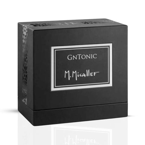 M. Micallef GNTonic Eau De Parfum Spray 100ml bottle, elegant design, showcasing the fragrance bottle with a cap and label.